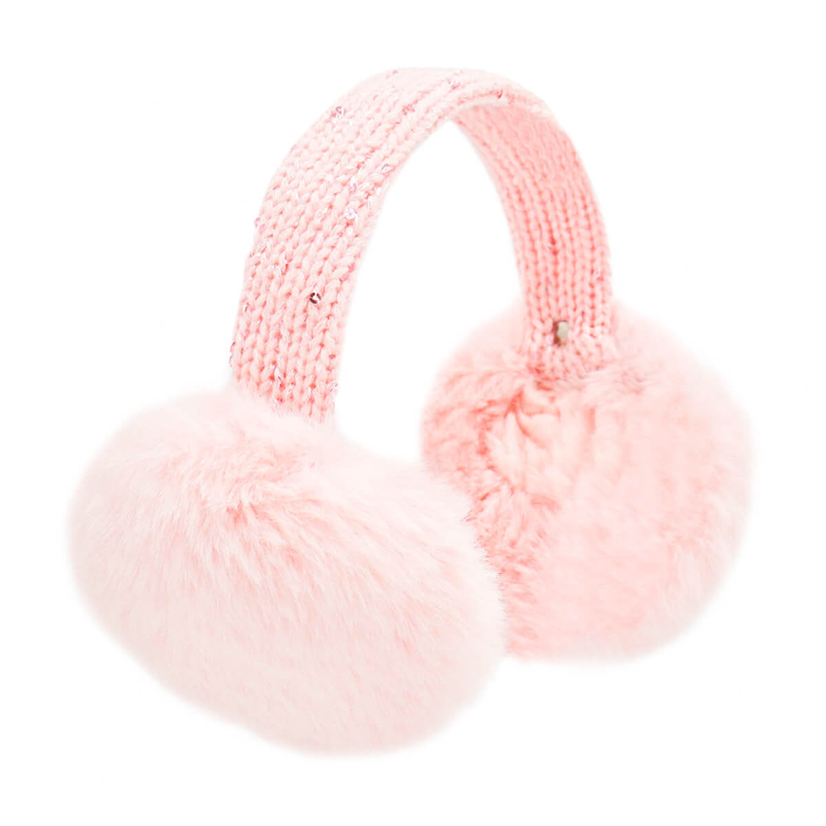 Children's Faux Rex Rabbit Fur Earmuff with Bling Band