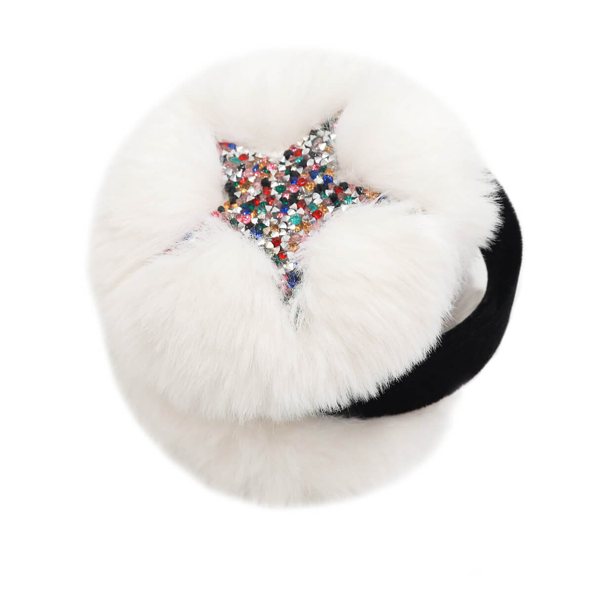 Children's Faux Rex Rabbit Fur Earmuff with Applique