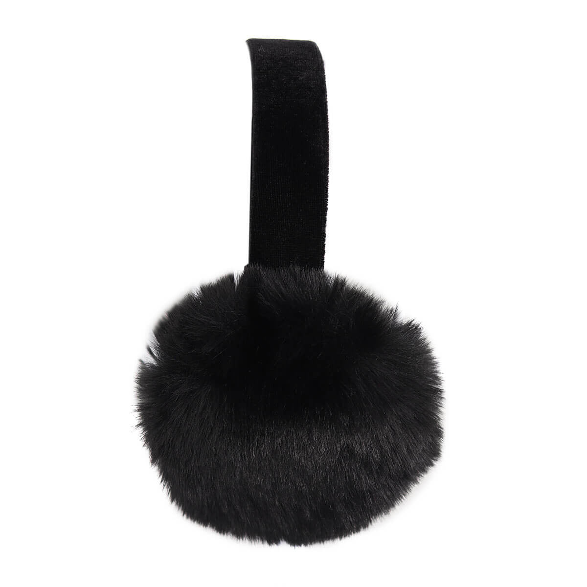 Faux Rex Rabbit Fur Earmuffs with Velvet Band
