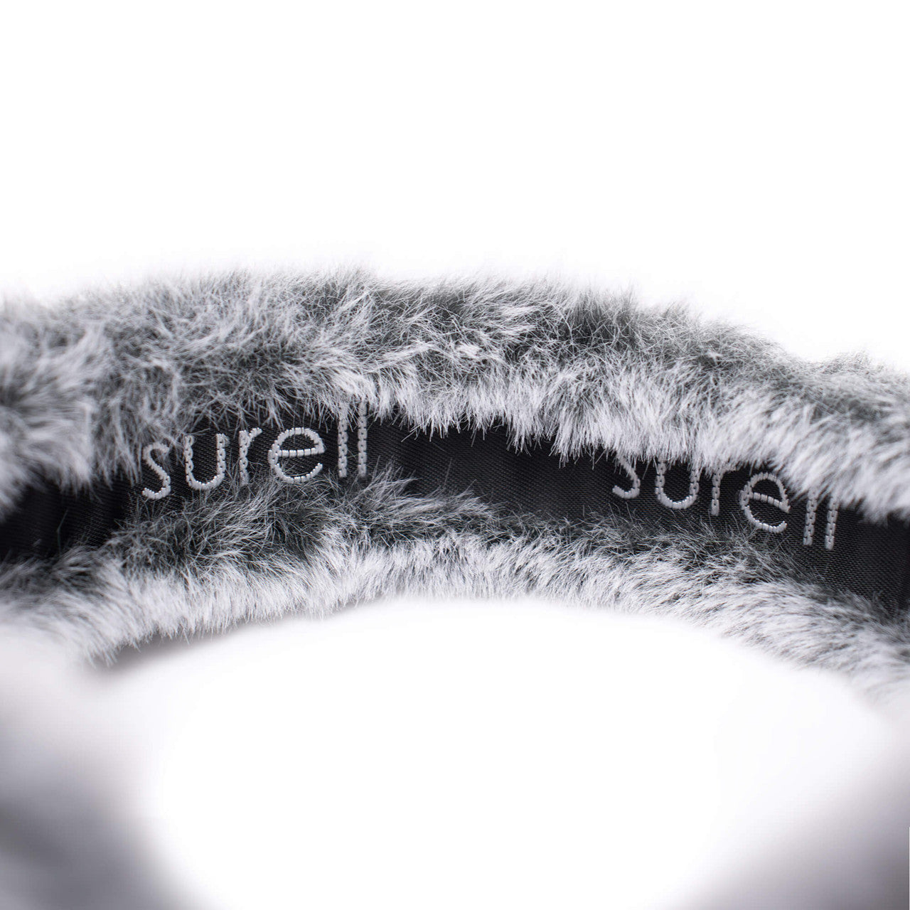 Black frost faux fur earmuffs band