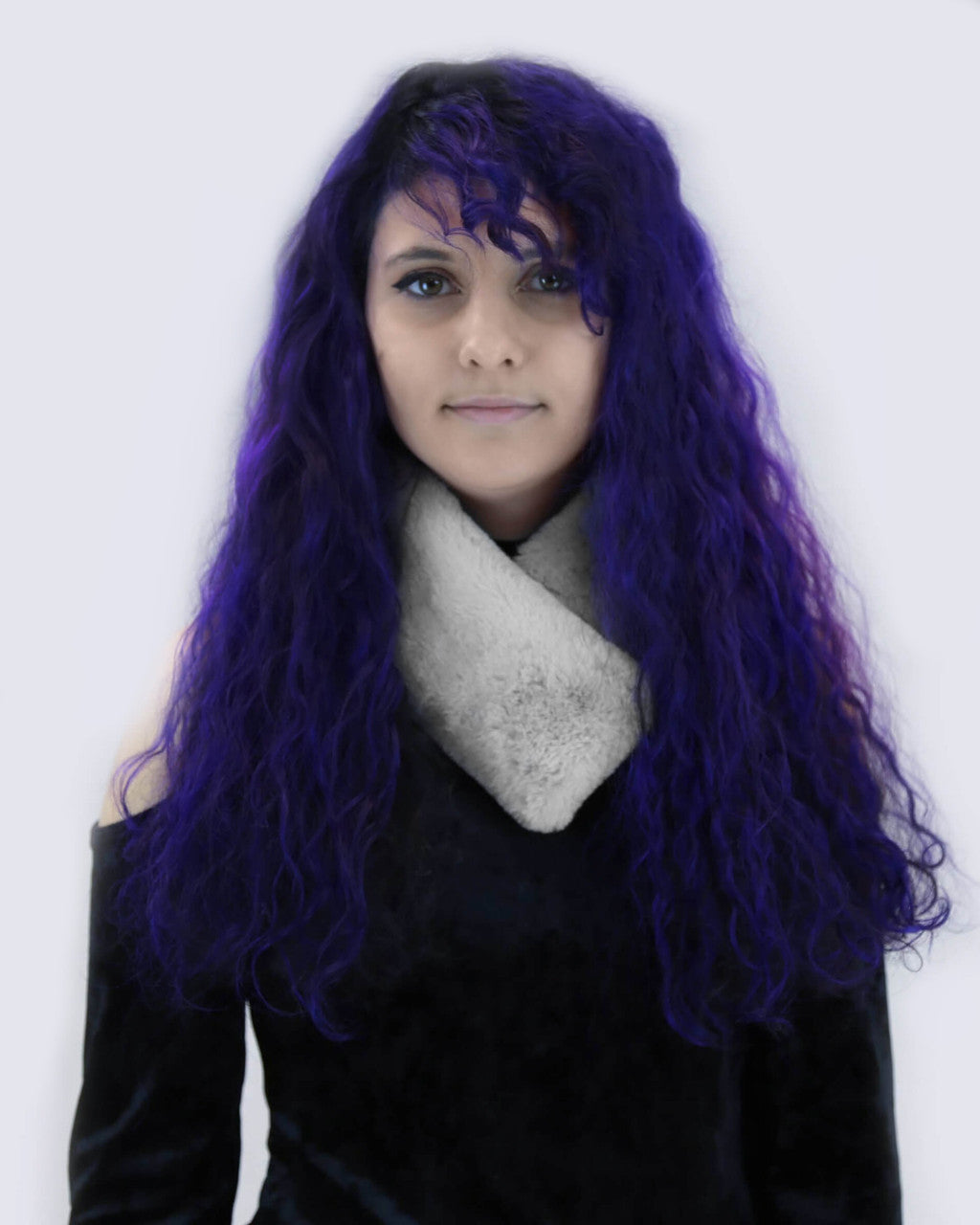 Faux rex rabbit Headband - Grey