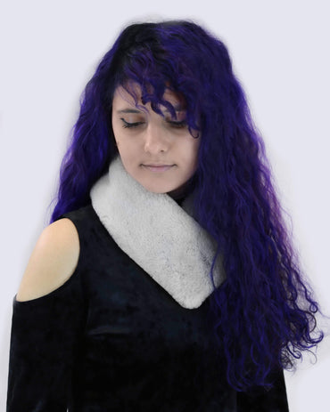 Faux rex rabbit Headband - Grey