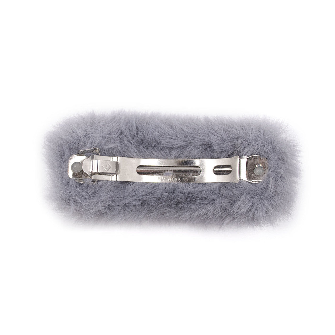 Grey Faux Fur Hair Clip