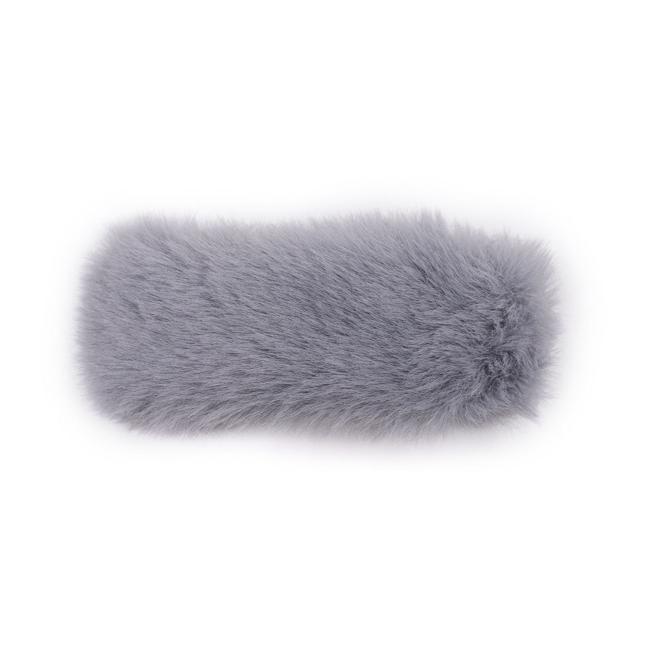 Grey Faux Fur Hair Clip