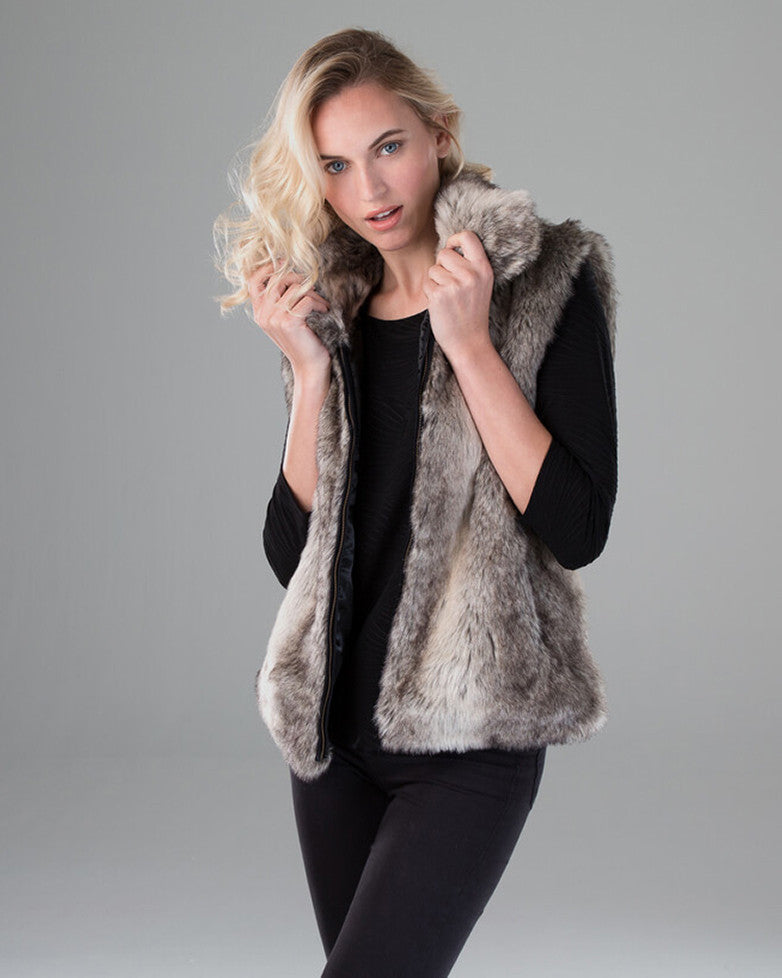 Women's Faux Rabbit Fur Vest