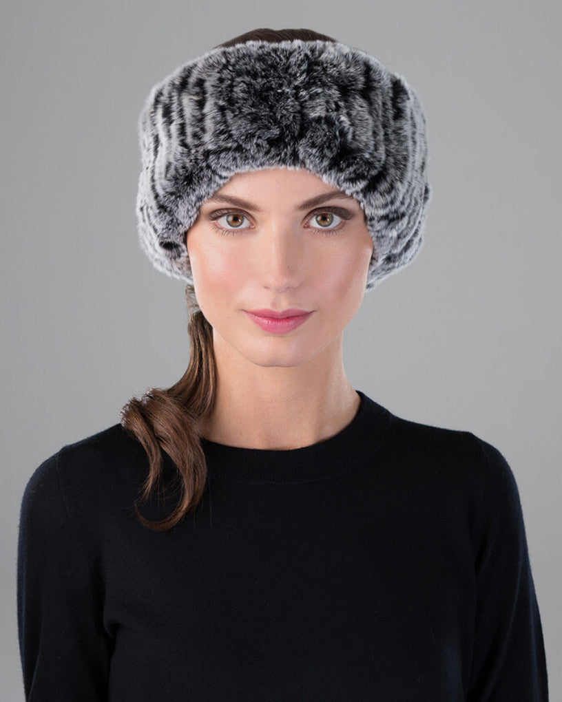 Rex Rabbit Fur Knit Headband