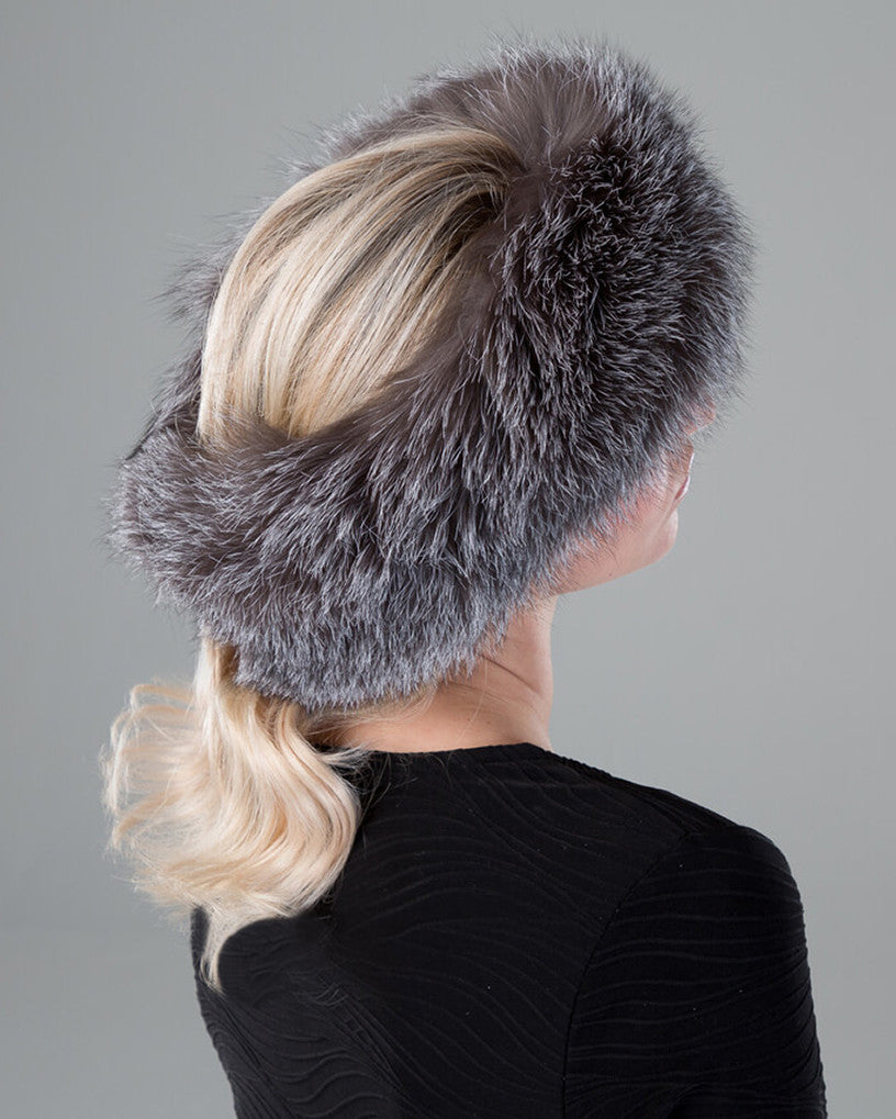 Fox Fur Two-In-One Headband/Scarf with Velcro