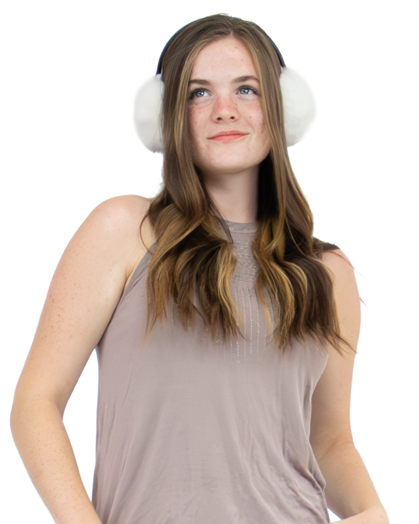 Rex Rabbit Fur Earmuffs with Adjustable Leather Band