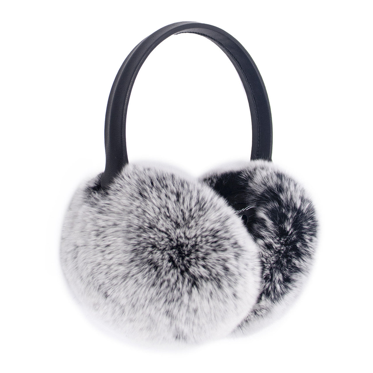 Rex Rabbit Fur Earmuffs with Adjustable Leather Band