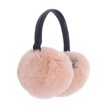 Rex Rabbit Fur Earmuffs with Adjustable Leather Band