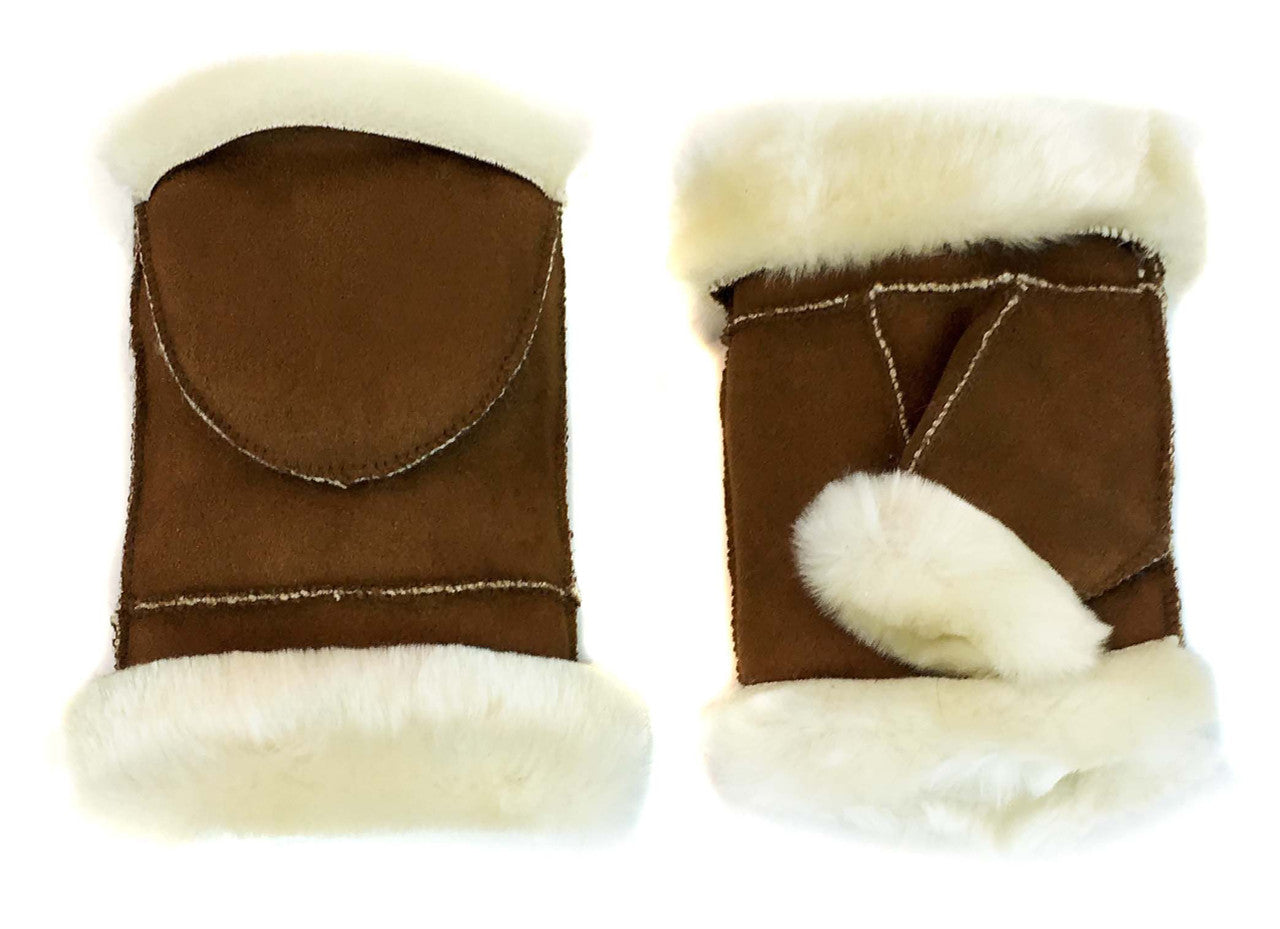 Children's Faux Shearling Fliptop Mittens