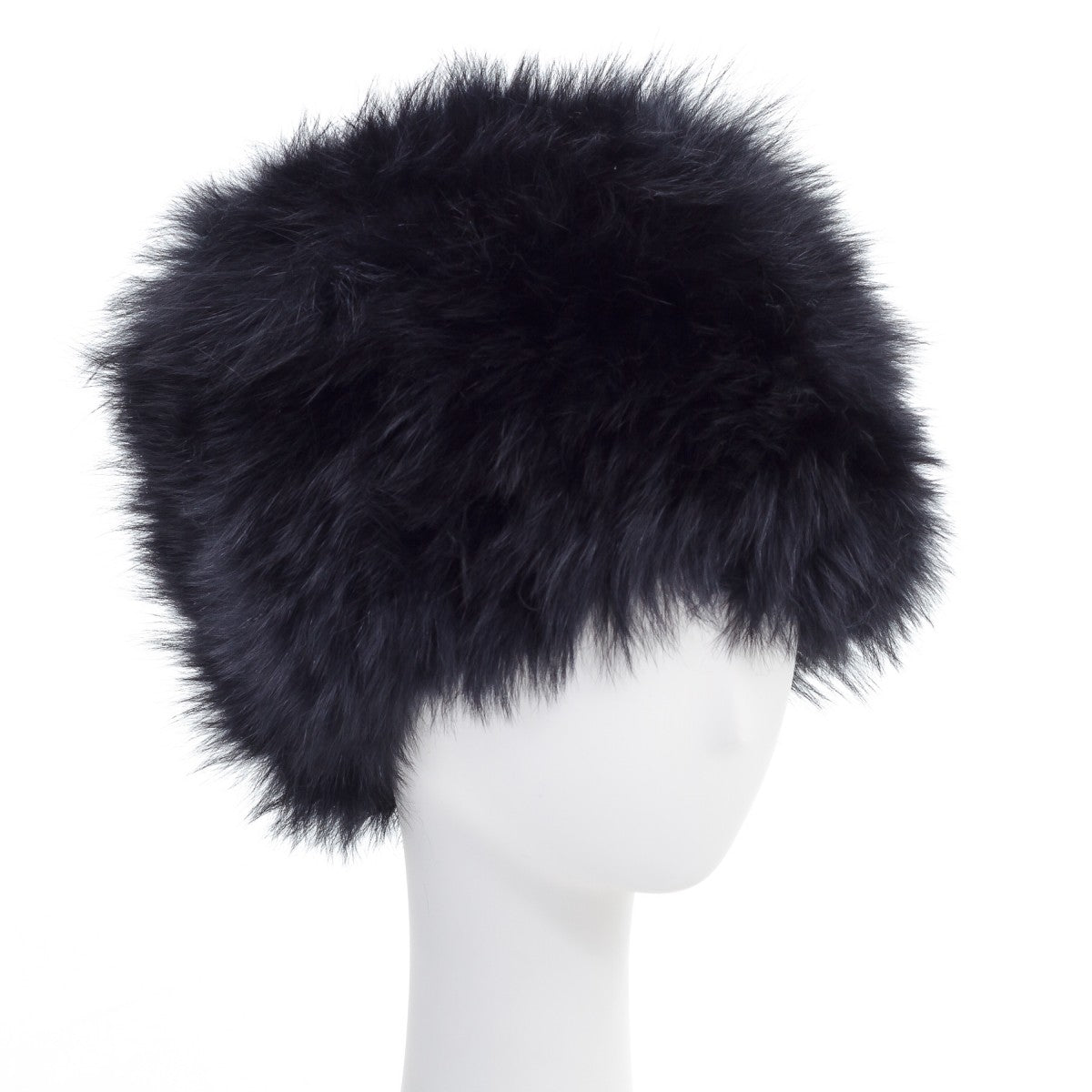 Fox Fur Knit Stretch Beanie