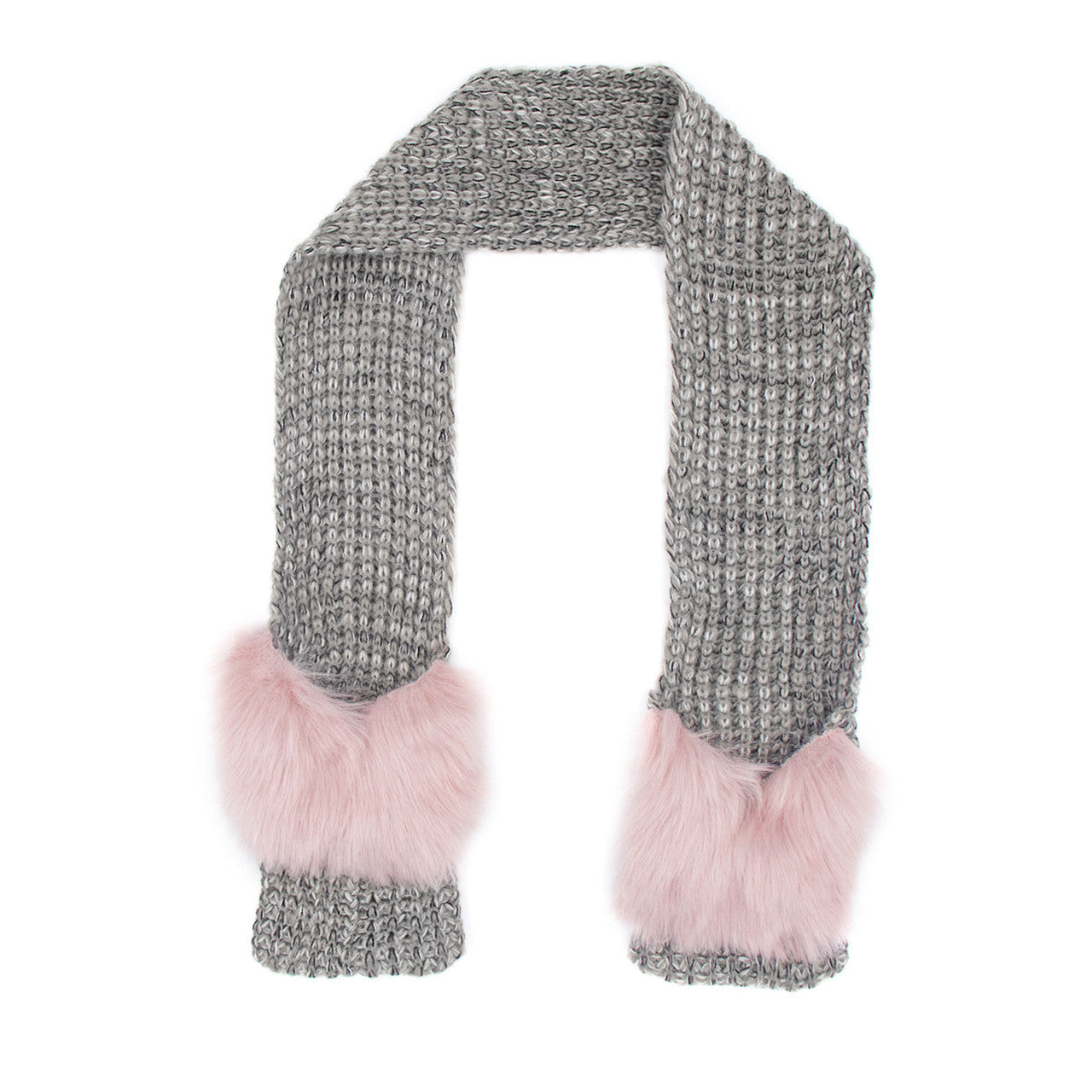 Children's Pocket Scarf With Faux Fox Fur Trim