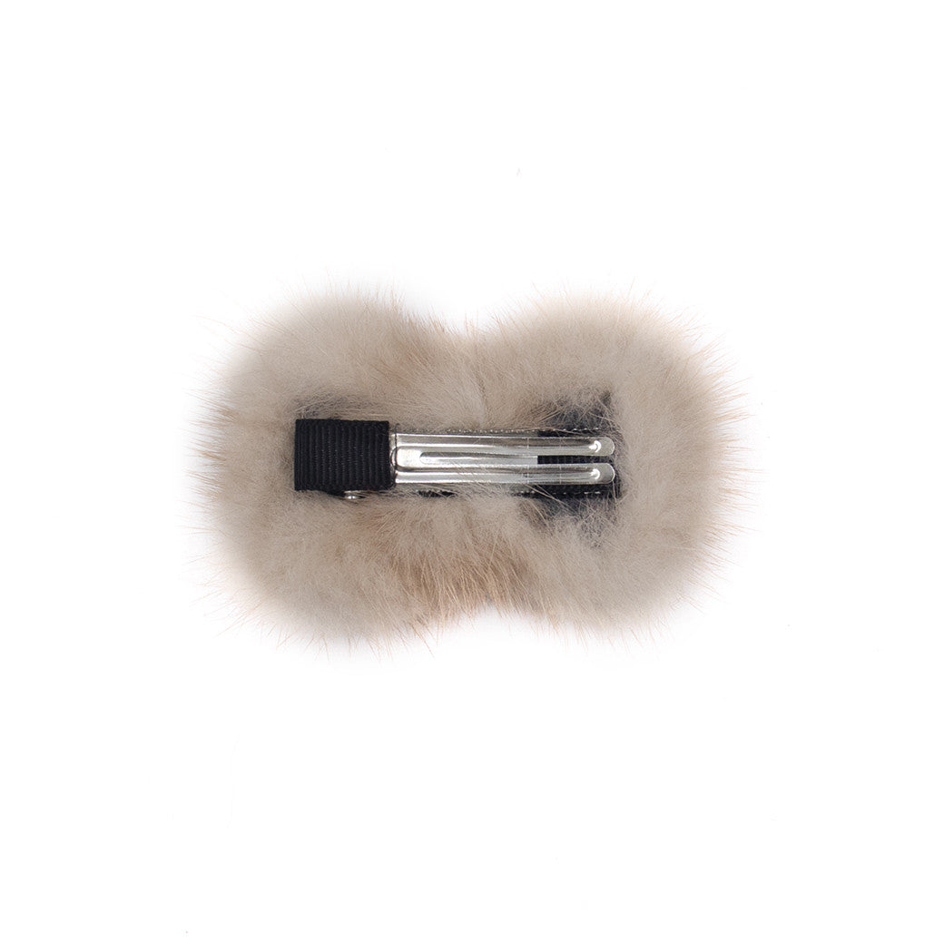 Mink Fur Bow Shaped Hair Clip