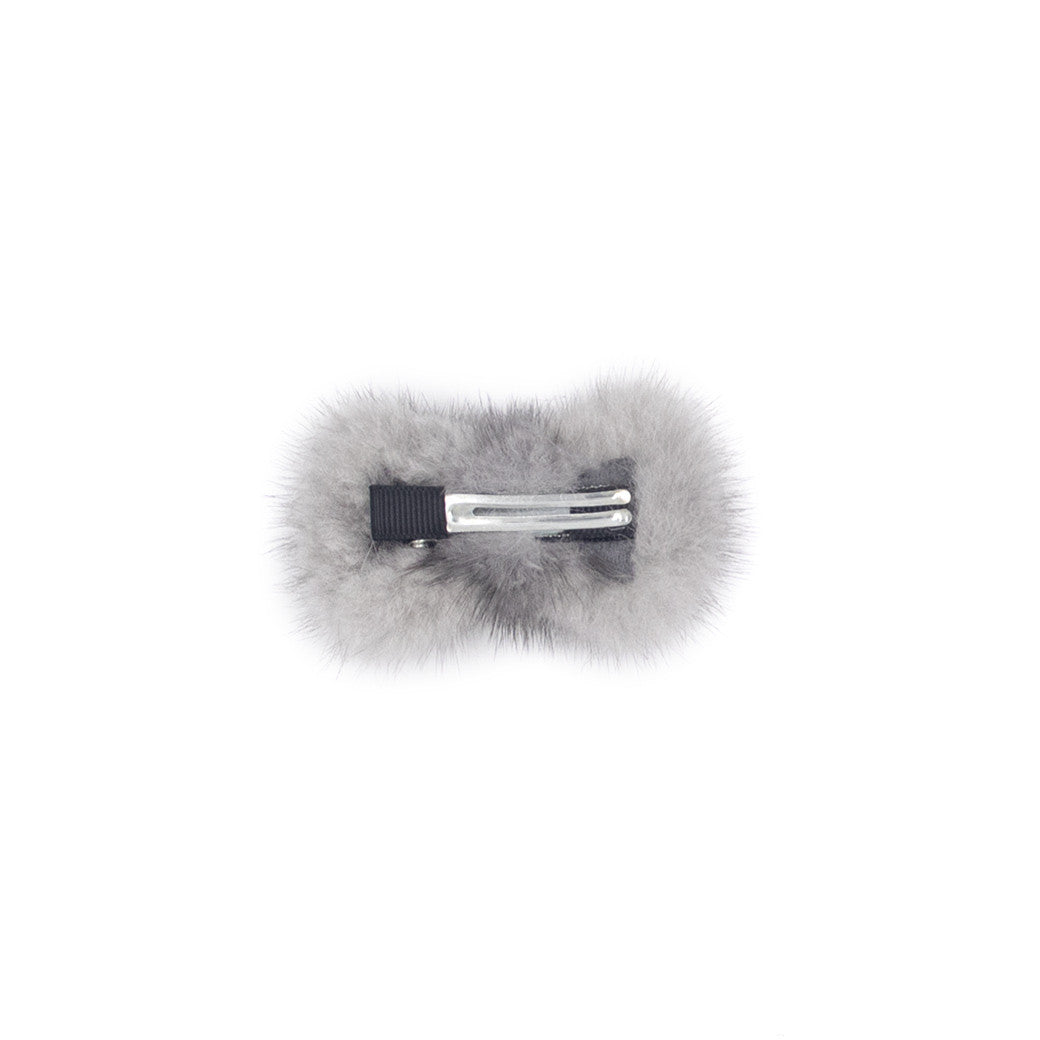 Mink Fur Bow Shaped Hair Clip