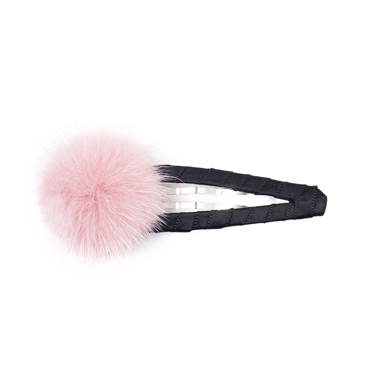 Pink Mink Pom Clip