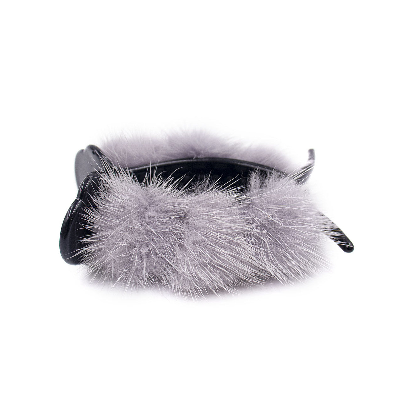 Hair Clip with Mink Poms