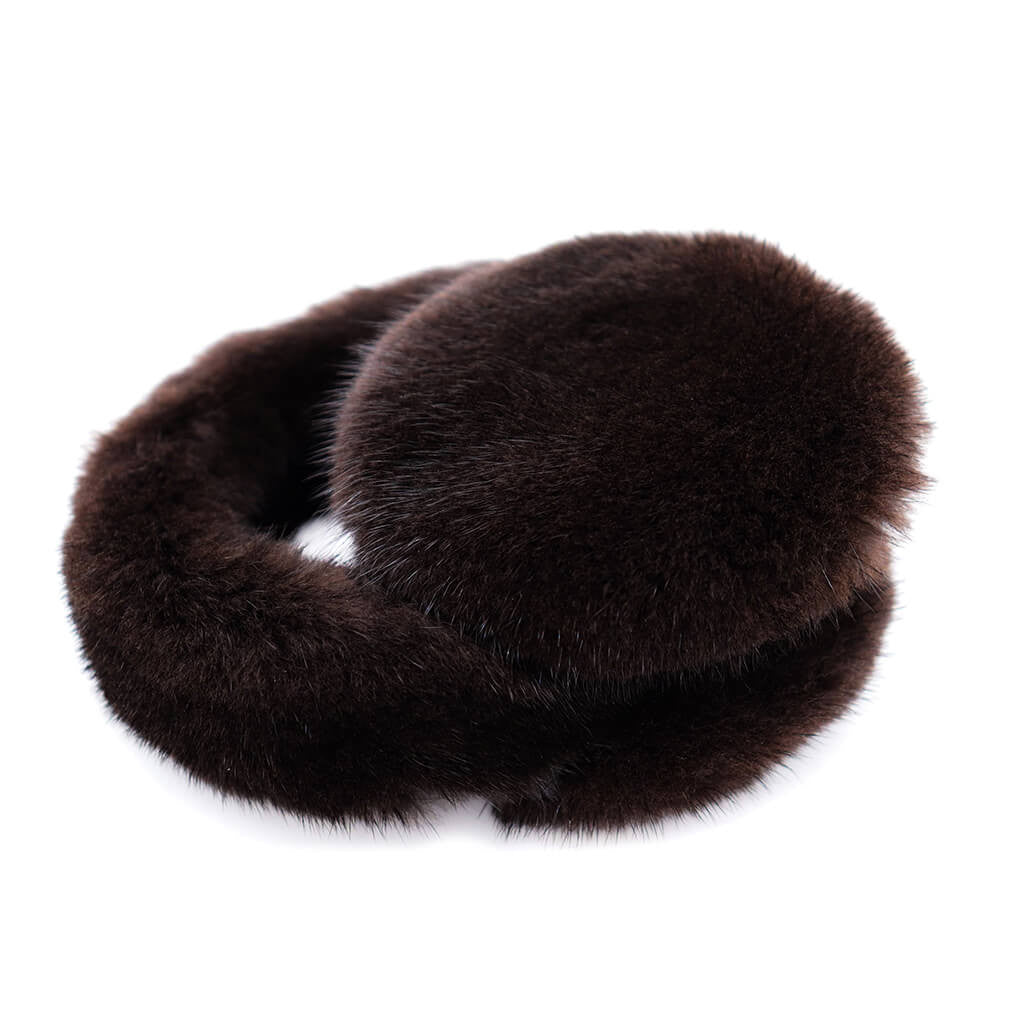 Mink Fur Earmuffs with Halo Band