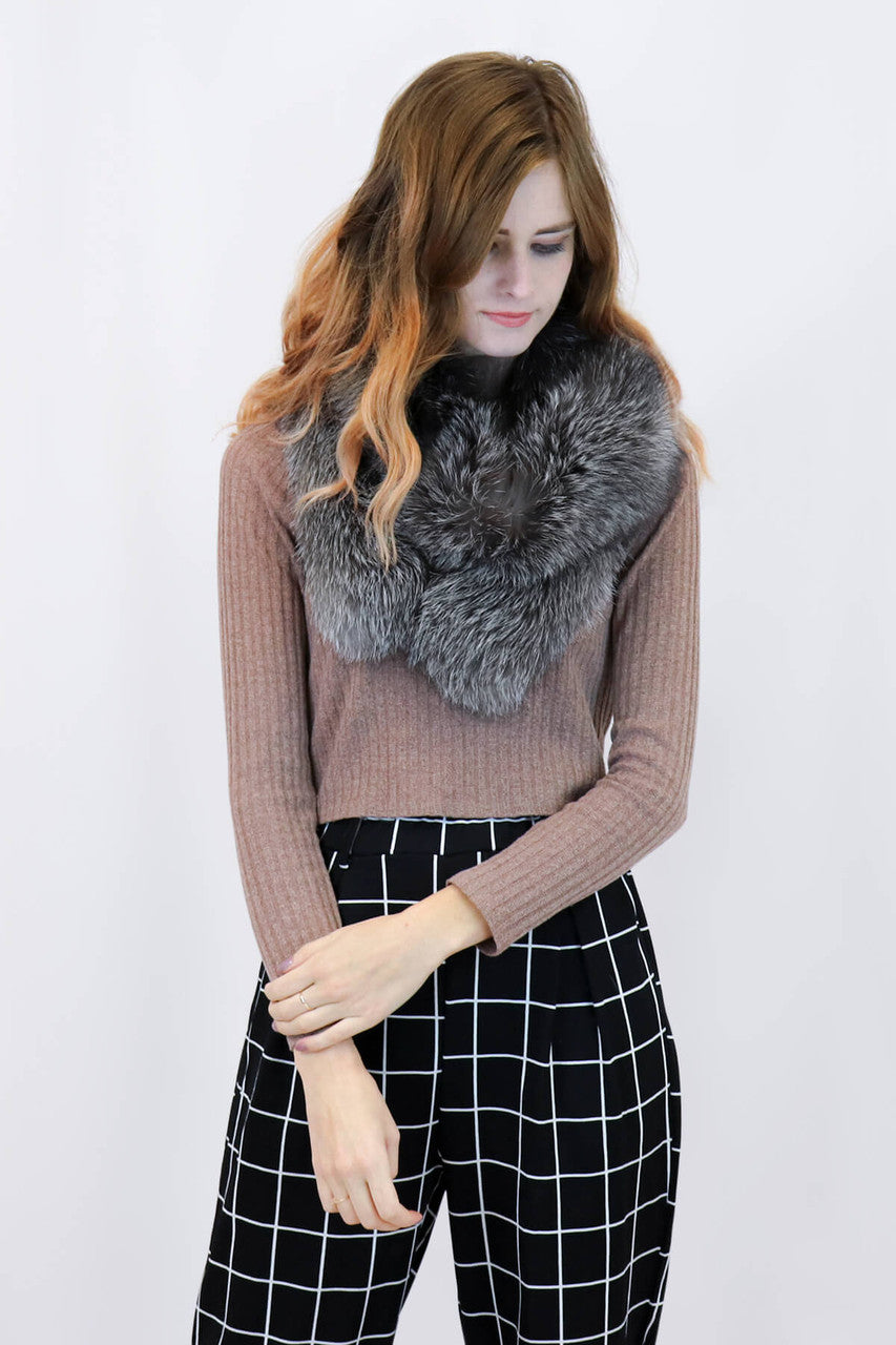 Fox Fur Boa With Velvet Lining