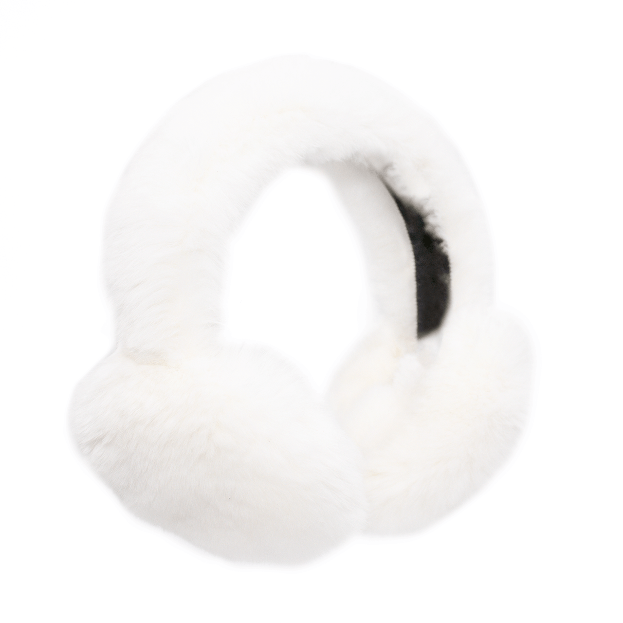 Rex Rabbit Fur Earmuffs with Halo Band