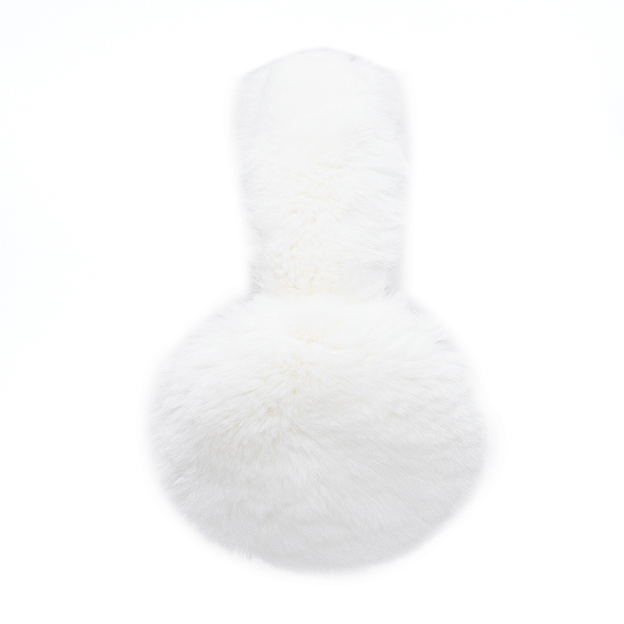 White Rex Rabbit Earmuffs with Fur Band
