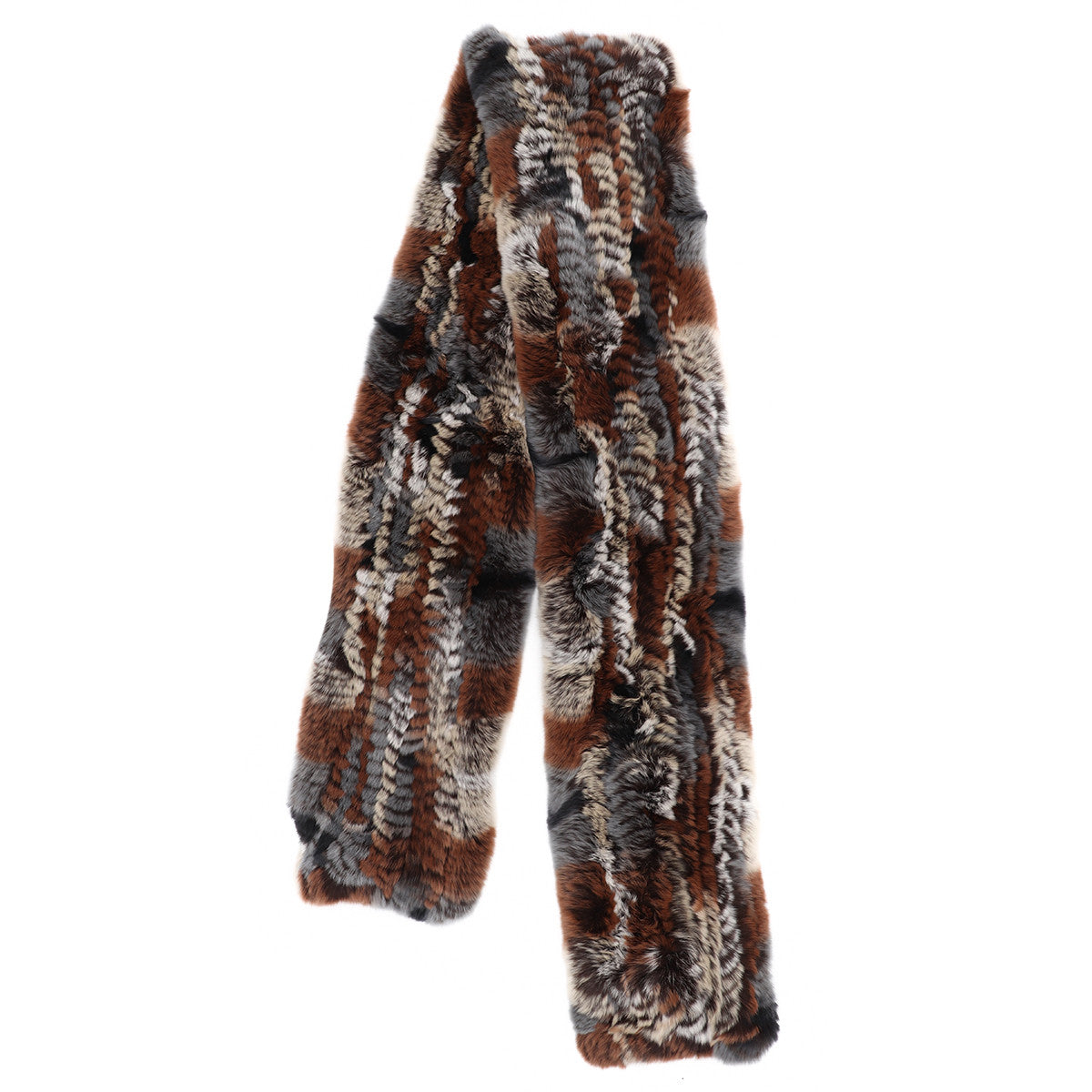 Rex Rabbit Pull Through Scarf Brown Multi