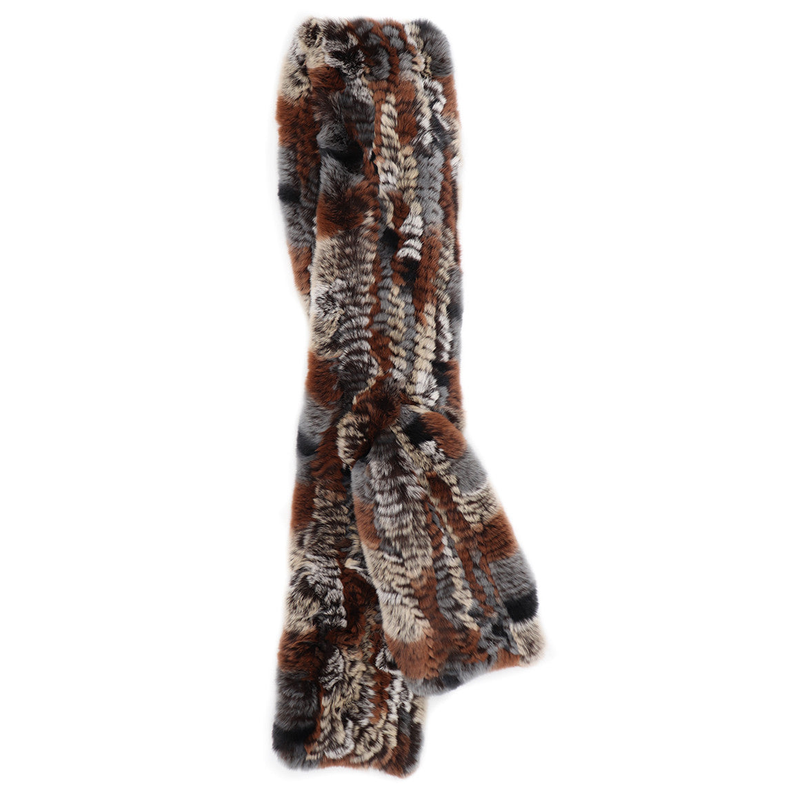 Rex Rabbit Pull Through Scarf Brown Multi