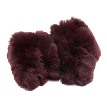 Limited Run Wine Rex Rabbit Fur Fingerless Gloves