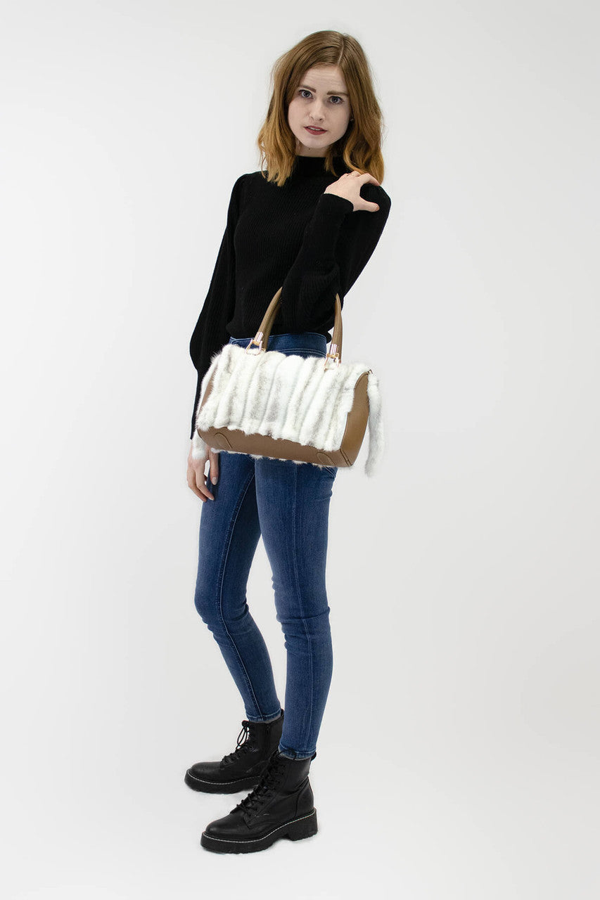Mink Fur Handbag with Tails