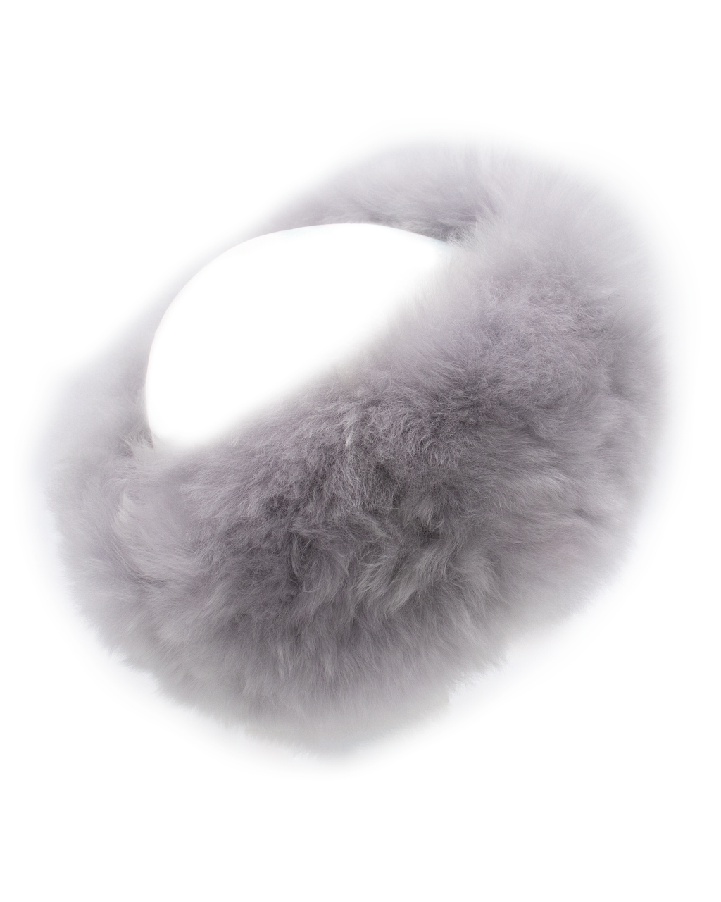 Alpaca Fur Headband Charcoal
