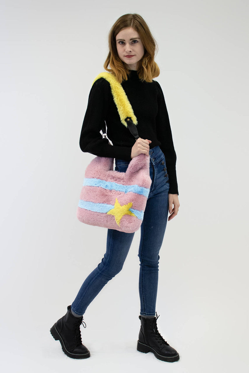 Faux Rex Rabbit Fur Bag