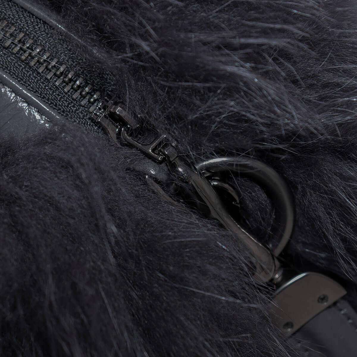 Round Fox Fur Bag