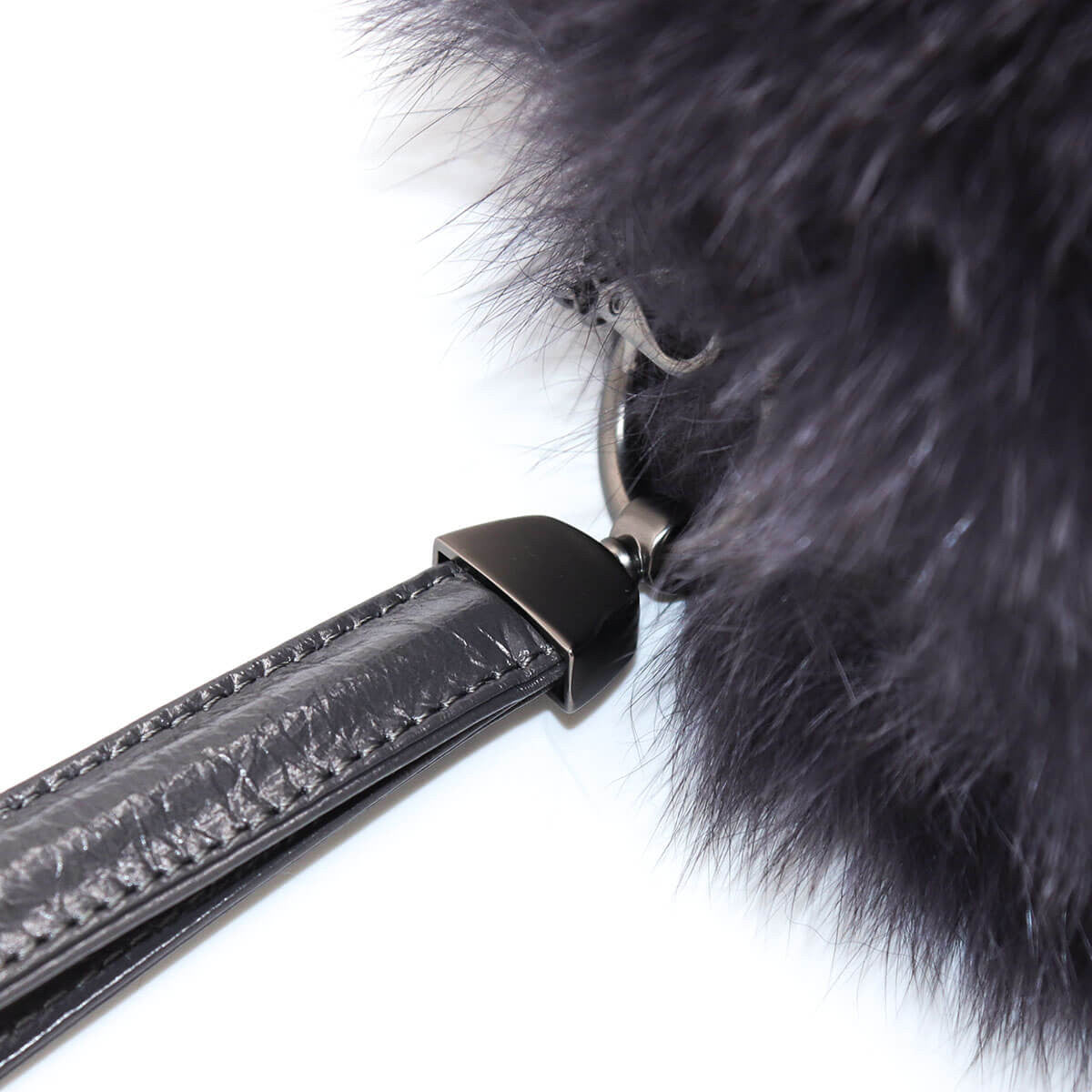 Round Fox Fur Bag
