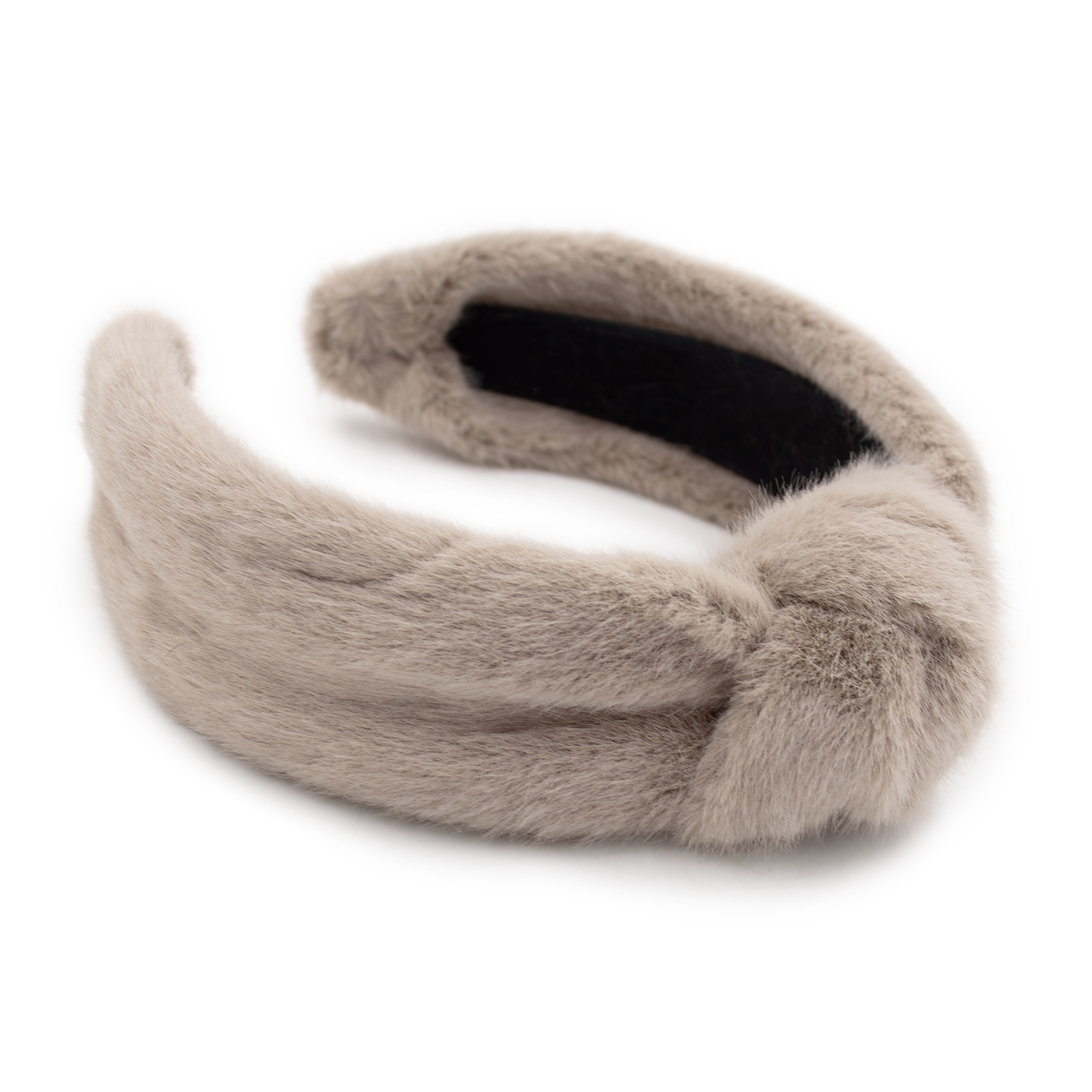 Faux Mink Fur Hairband with Knot