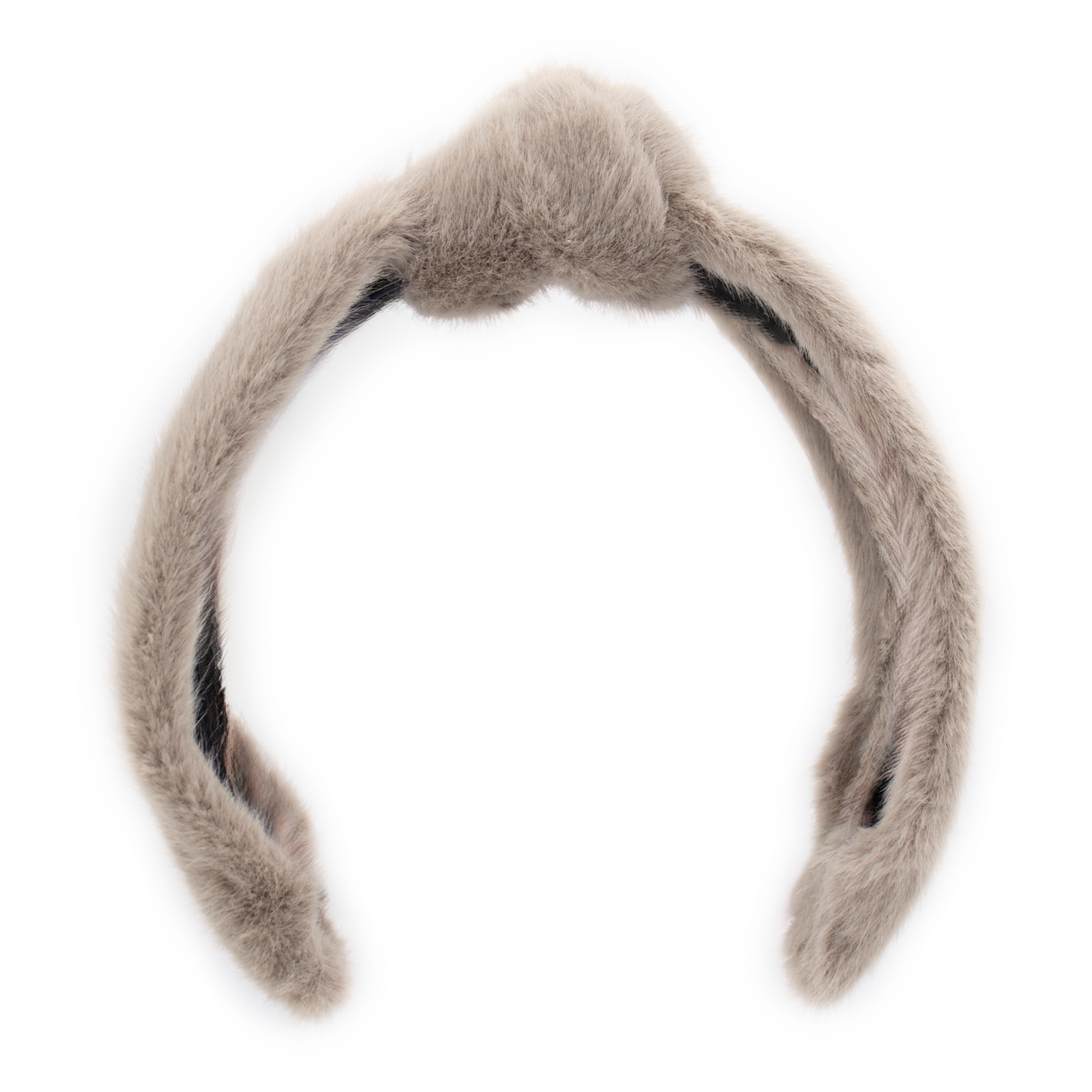 Faux Mink Fur Hairband with Knot