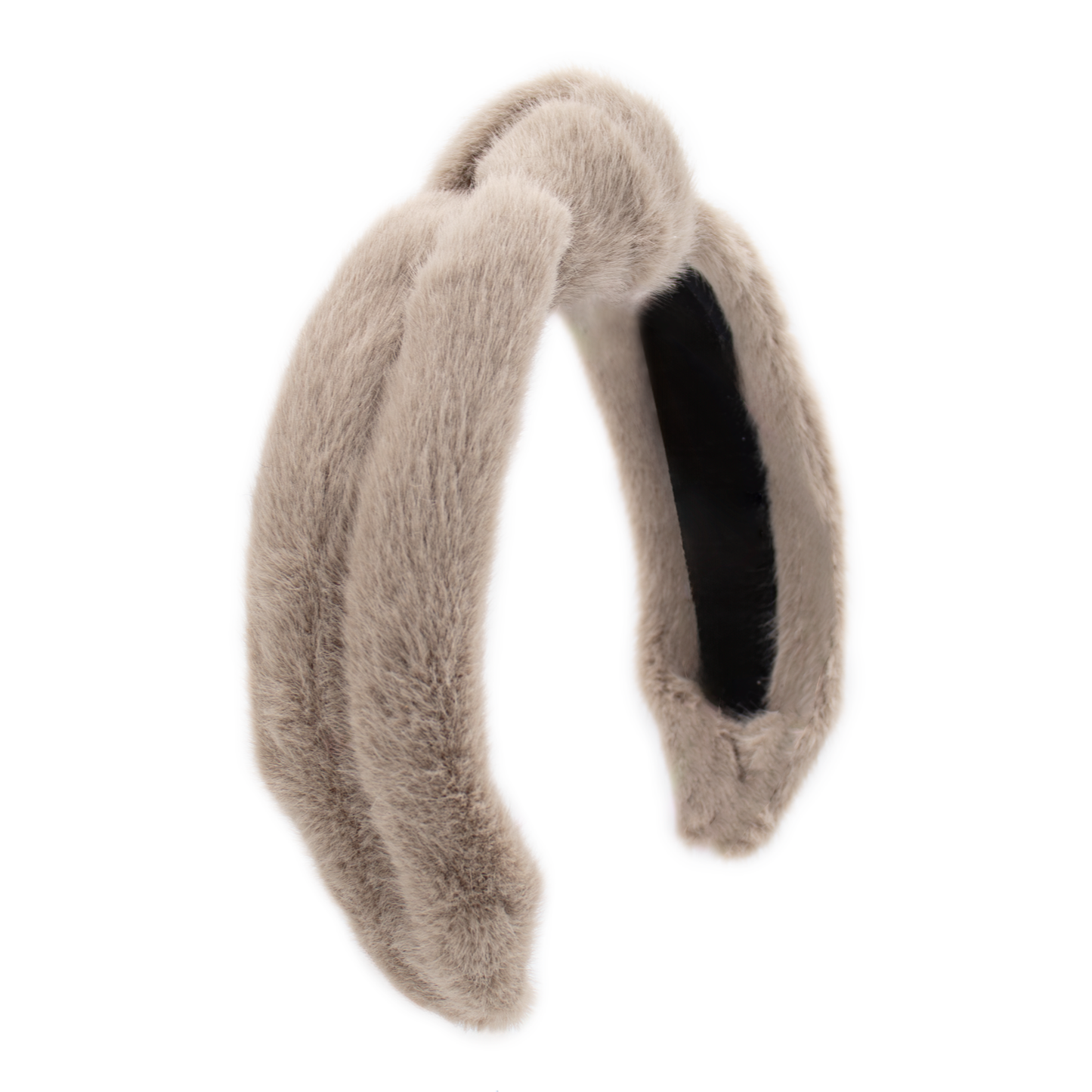 Faux Mink Fur Hairband with Knot