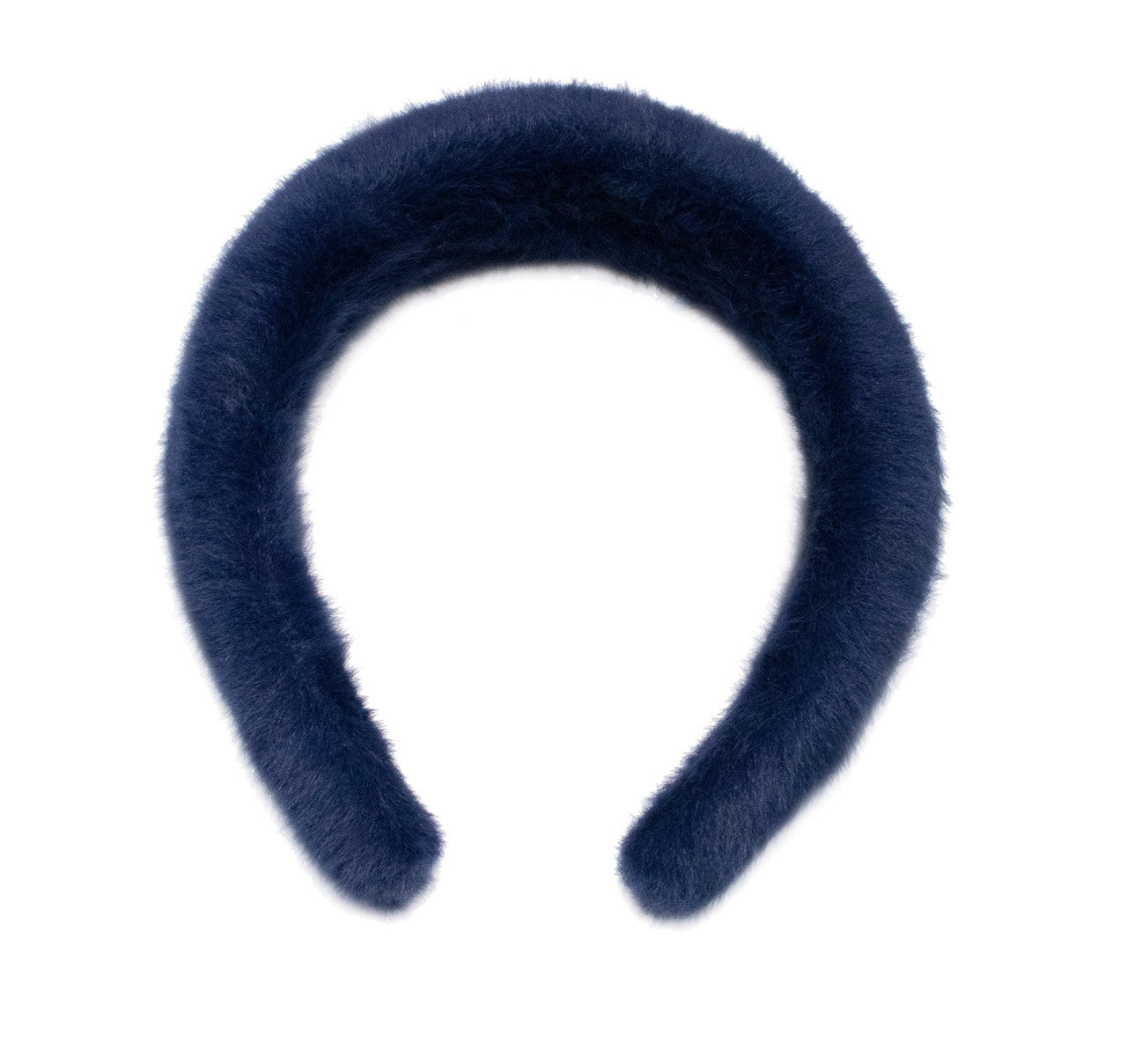 Faux Mink Fur Hairband Navy