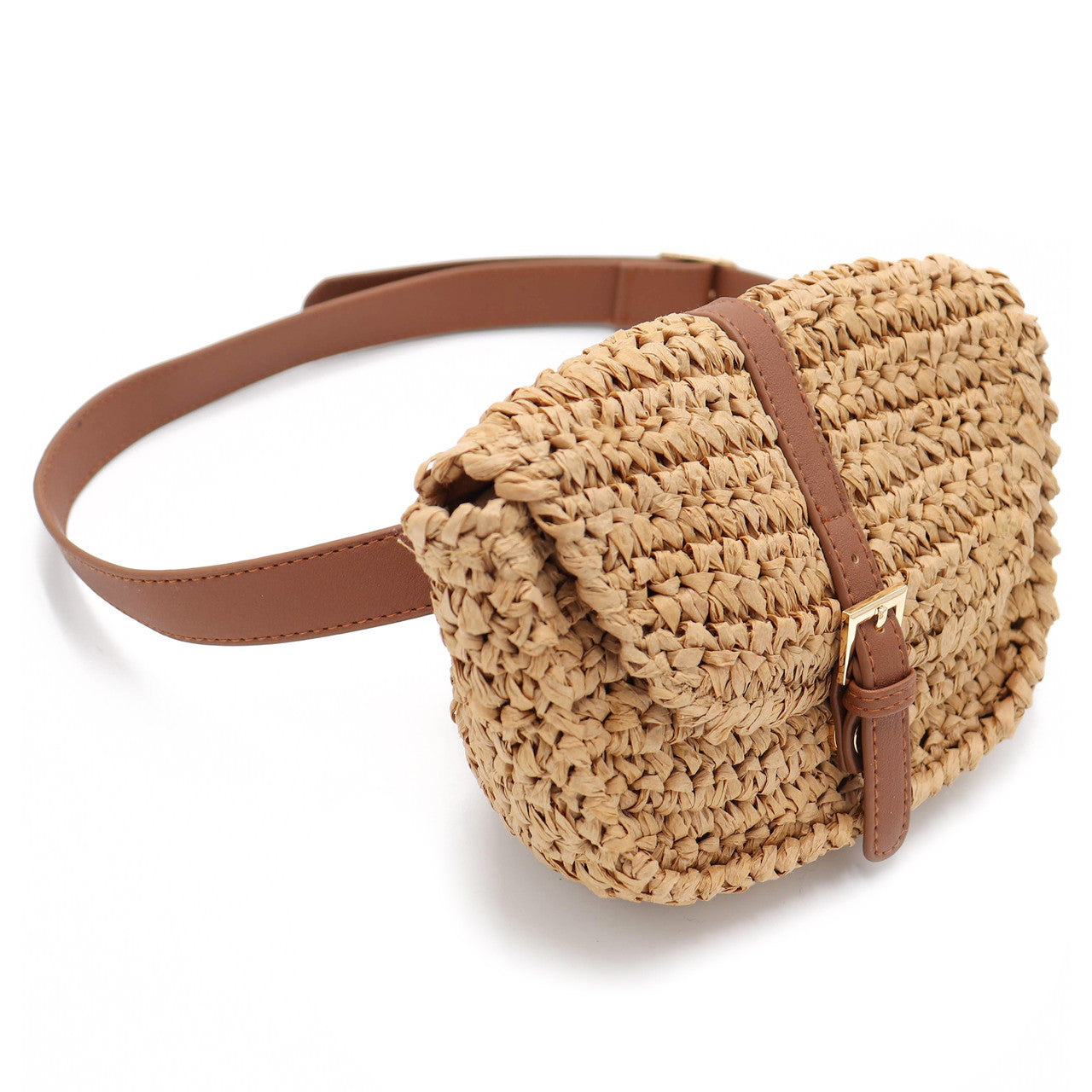 Natural Straw Fanny Pack