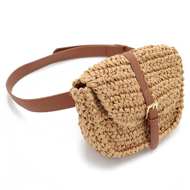 Natural Straw Fanny Pack