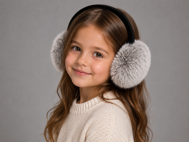 Kids' Rabbit Fur Earmuffs