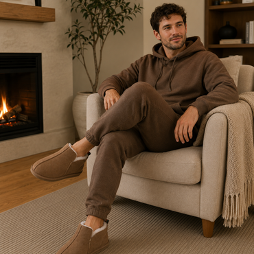 Men's Sheepskin Slipper Booties