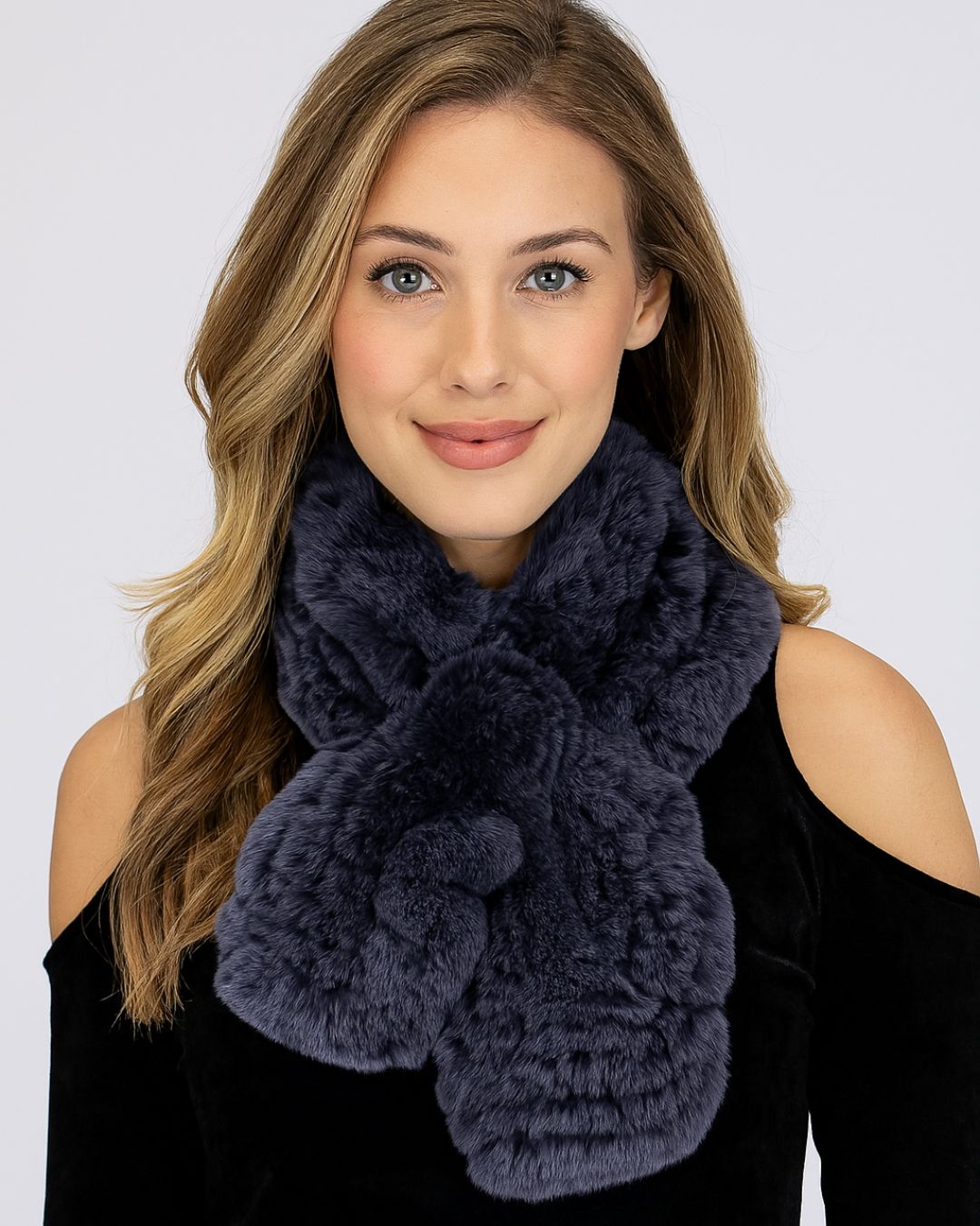 Rex Rabbit Fur Ruffle Pull-Through