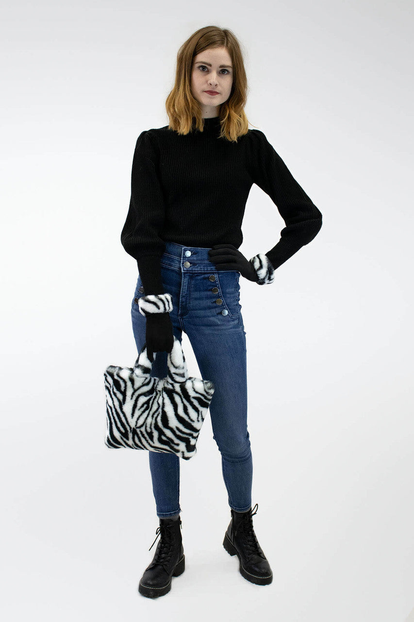 Faux Rex Rabbit Fur Handbag