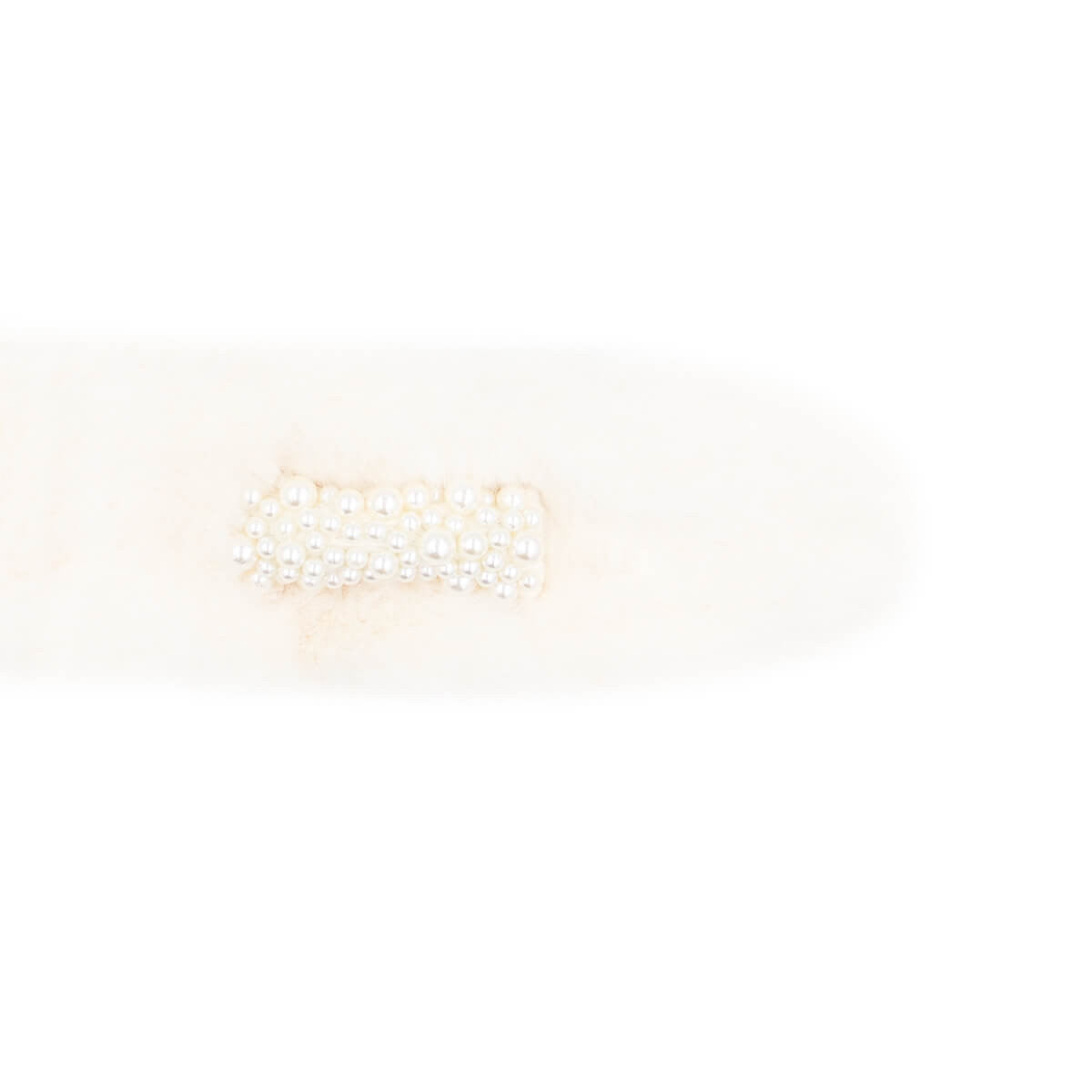 Faux Fur Pull-Through Scarf with Pearl Detail