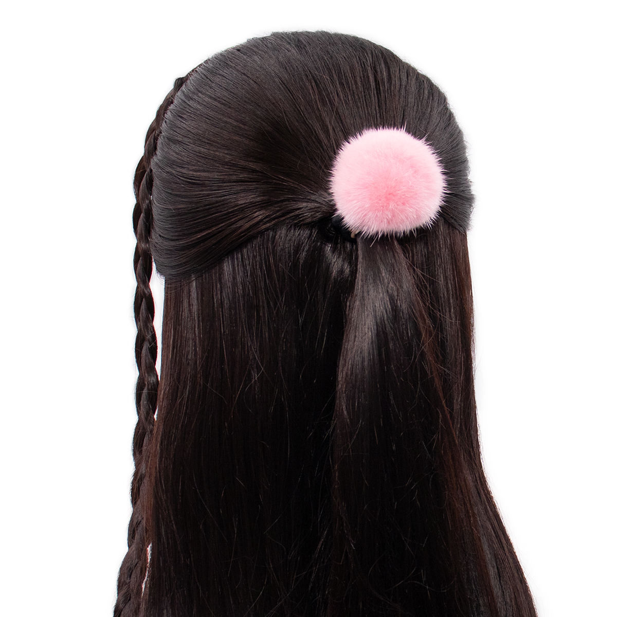 Mink Fur Pom Hair Tie