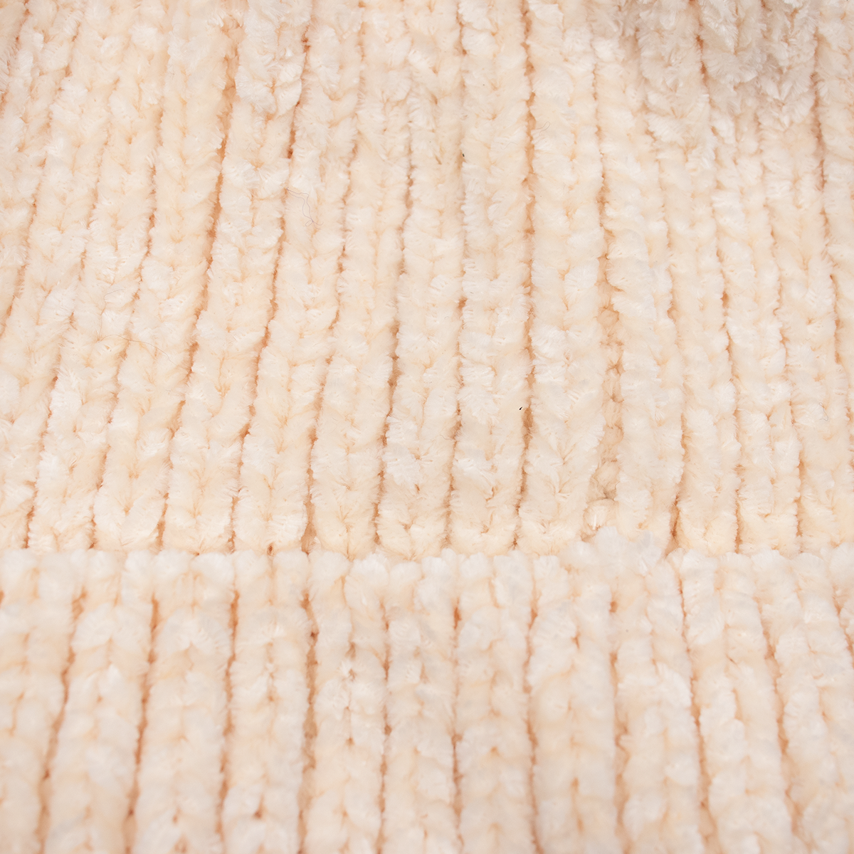 Chunky Soft Knit Hat with Fox Pom