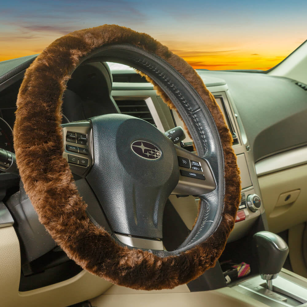 Shearling Steering Wheel Cover