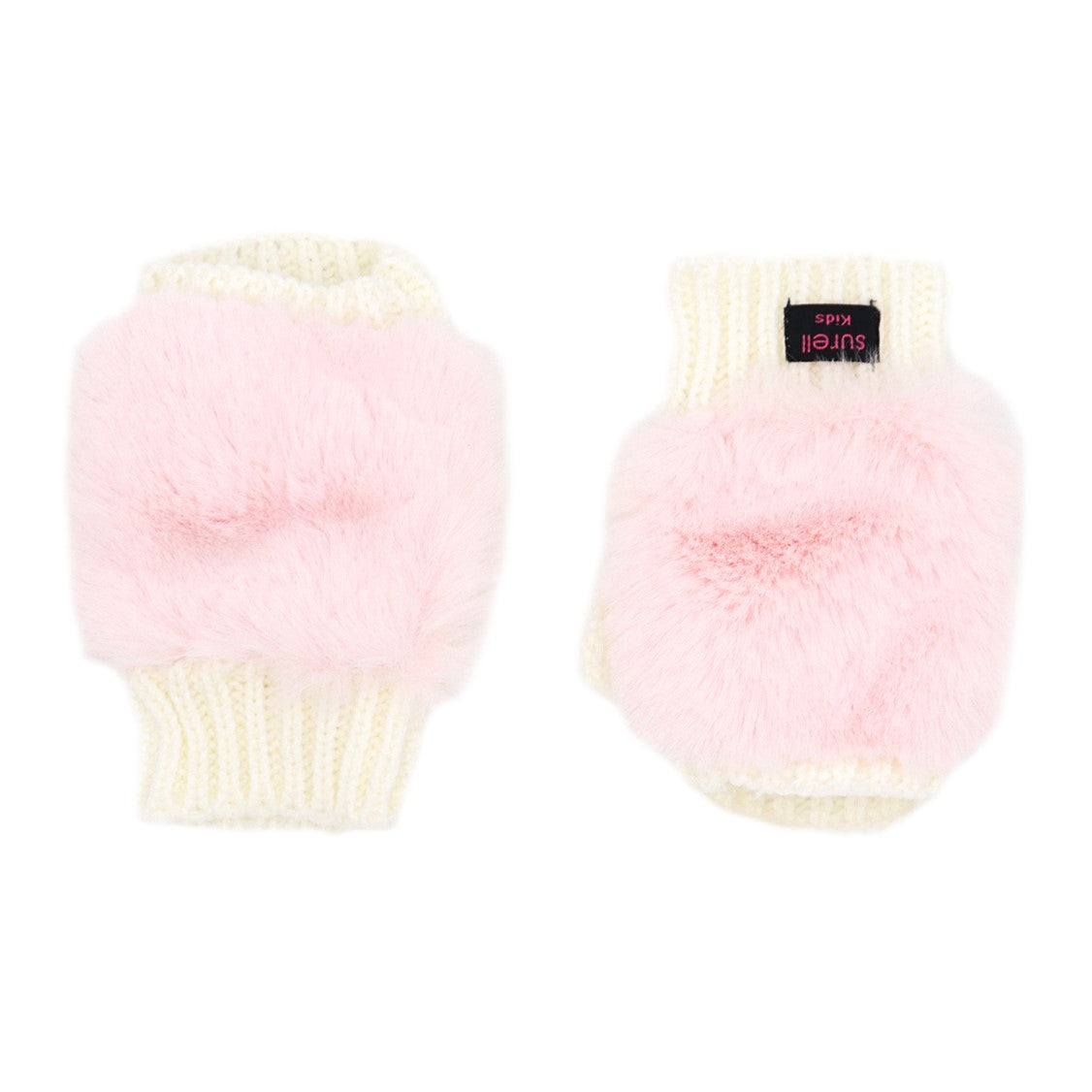 Children's Texting Mittens with Faux Rex Fur