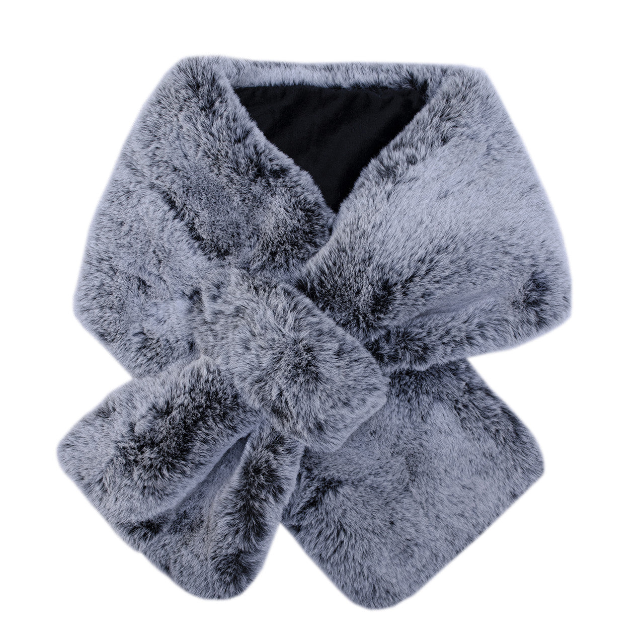 Faux Rex Rabbit Fur Pull-Through Scarf