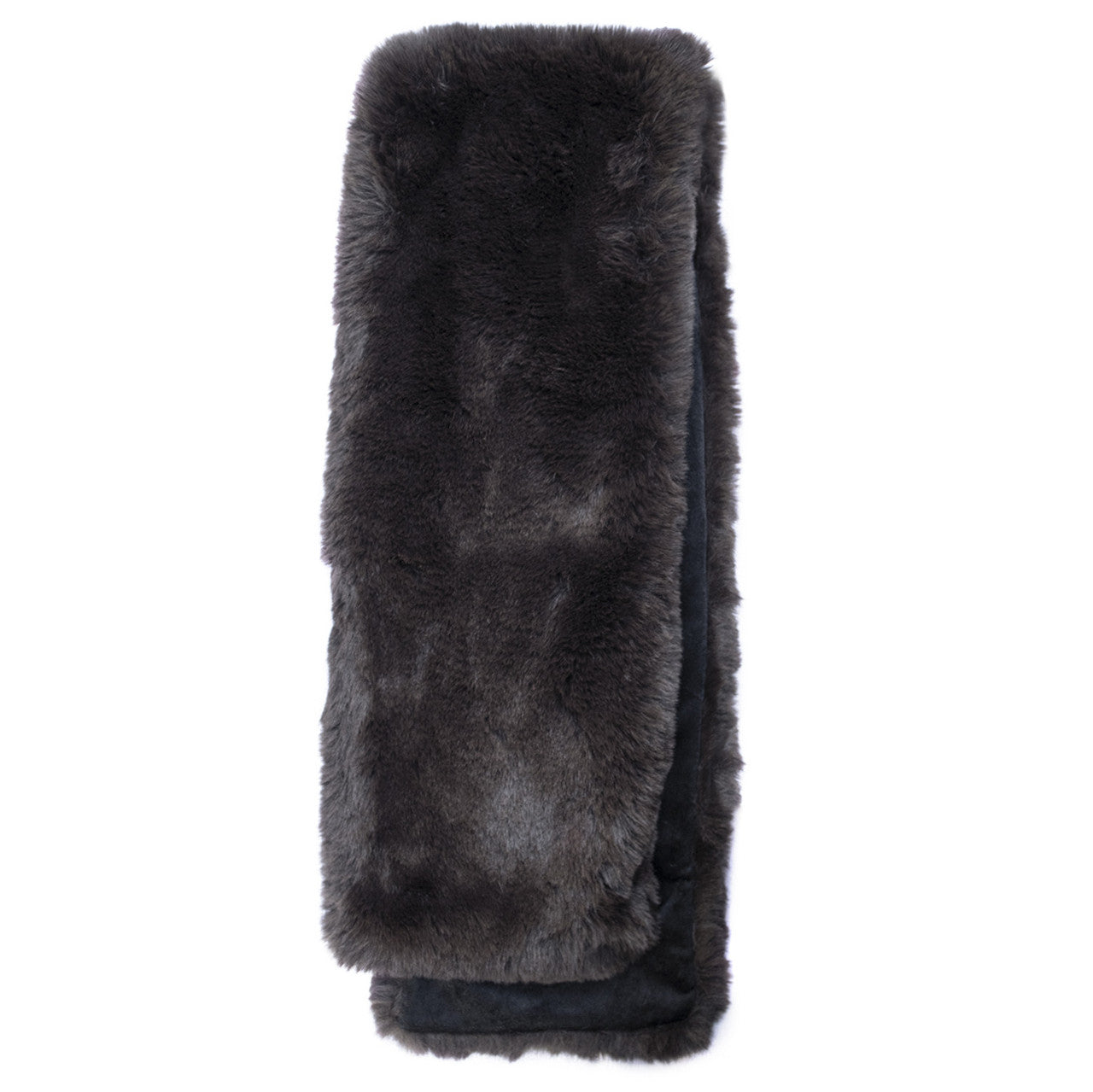 Faux Rex Rabbit Fur Pull-Through Scarf